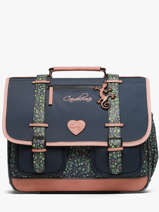 Cartable 3 Compartiments Cameleon Bleu vintage fantasy PBVGCA41