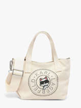 Sac Bandouli�re K Ikon Coton Karl lagerfeld Blanc k ikon B2W50089