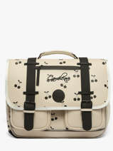 Cartable 2 Compartiments Cameleon Beige vintage north PBVWCA38