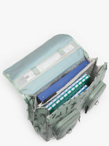 Cartable 3 Compartiments Cameleon Vert vintage north PBVWCA41-vue-porte