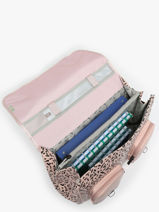 Boekentas 3 Compartimenten Cameleon Roze vintage north PBVWCA41-vue-porte