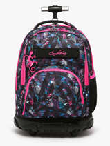 Sac A Dos � Roulettes 2 Compartiments Cameleon Rose futur PBFUSR45