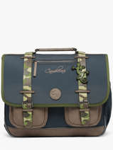 Boekentas 3 Compartimenten Cameleon Blauw vintage urban PBVBCA41