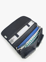 Cartable 2 Compartiments Cameleon Bleu vintage urban 27-vue-porte