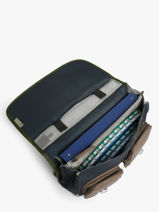 Cartable 2 Compartiments Cameleon Bleu vintage urban 27-vue-porte