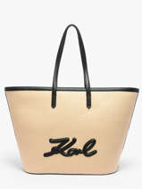 Sac Port� �paule K Signature Polyurethane Karl lagerfeld Beige k signature B2W30088