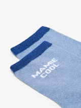 Chaussettes Pieces Bleu socks women 17168185-vue-porte