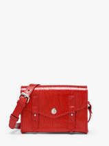 Cross Body Tas Star Leder Paul marius Rood star MINISTA
