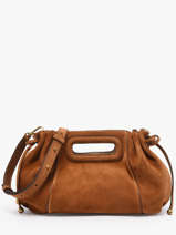 Sac Port� �paule Folk Light Cuir Gerard darel Marron folk light W405