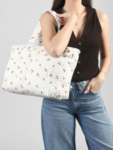 Sac Port� �paule Amour Polyester Miniprix Blanc amour S005-vue-porte
