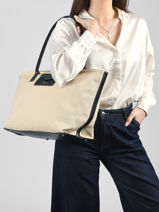 Sac Port� �paule Canvas Kba Lancaster Beige canvas kba 50-vue-porte