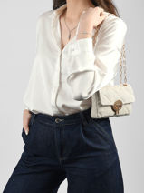 Cross Body Tas Moon Linnen Vanessa bruno Beige moon 70V40326-vue-porte