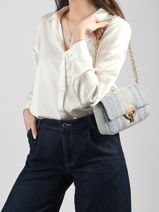 Sac Bandouli�re Moon Vanessa bruno Bleu moon 7V40533-vue-porte