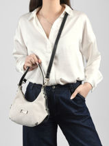 Sac Bandouli�re Sam Cuir Daim Nathan baume Beige vogue 4-vue-porte