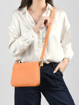Sac Bandouli�re Milano Cuir Nathan baume Orange n city 3-vue-porte