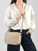 Cross Body Tas N City Leuven Leder Nathan baume Beige n city 7-vue-porte