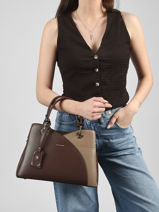 Handtas Saffiano Gallantry Bruin saffiano M9431-vue-porte