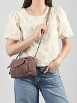 Sac Bandouli�re Naina Cuir Pieces Marron naina 17100639-vue-porte