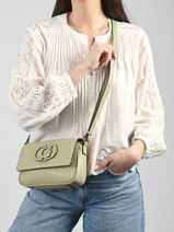 Cross Body Tas Isola Polyurethaan Guess Groen isola BG990521-vue-porte