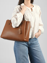 Sac Port� �paule Isola Polyurethane Guess Marron isola BG990523-vue-porte