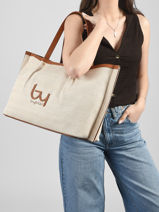 Sac Port� �paule Seek Papier By byblos Beige seek BS88B04-vue-porte