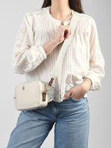 Sac Bandouli�re Popette Nylon Tommy hilfiger Blanc popette AW17704-vue-porte