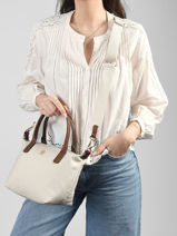Cross Body Tas Popette Nylon Tommy hilfiger Wit popette AW17709-vue-porte