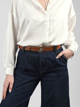 Ceinture Tommy hilfiger Marron belt AW18568-vue-porte