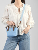 Cross Body Tas Popette Nylon Tommy hilfiger Blauw popette AW18368-vue-porte