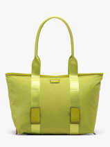 Sac Cabas Zipp� M Mistral Rollable Nylon Et Cuir Lancel Vert mistral A13995