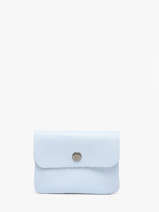 Porte-monnaie Caviar Cuir Milano Bleu caviar CA23092