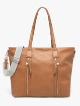 Sac Port� �paule Zip Lulu castagnette Marron zip ALBIN