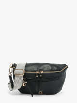 Sac Banane Lulu castagnette Noir zip YSALINE2