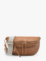 Sac Banane Lulu castagnette Marron zip YSALINE2
