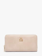 Portefeuille Lulu castagnette Beige zip CHRYS702