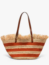 Sac Port� �paule Cabas Raphia Raphia Vanessa bruno Orange cabas raphia 23V40928