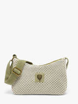 Cross Body Tas Resille Katoen Le voyage en panier Groen resille PM942