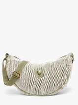 Sac Bandouli�re Resille Coton Le voyage en panier Vert resille PM943