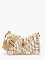 Sac Bandouli�re Resille Coton Le voyage en panier Beige resille PM942