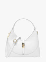 Sac Bandouli�re Caviar Cuir Milano Blanc caviar CA26022