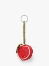 Bijou De Sac Fruit Raphia Le voyage en panier Rouge l'atelier du crochet AM830