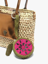 Tasjuweeltje Summer Fruit Raffia Le voyage en panier Roze l