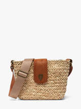 Sac Bandouli�re Estival Raphia Le voyage en panier Beige estival PM944