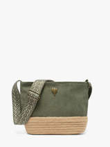 Sac Bandouli�re City Coton Le voyage en panier Vert city PM962