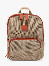 Sac � Dos Le voyage en panier Beige resille PM957