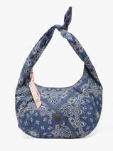 Sac Port� �paule Bandana Coton Le voyage en panier Bleu bandana PM970