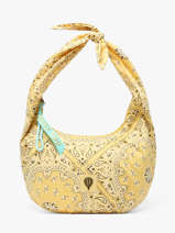 Sac Port� �paule Bandana Coton Le voyage en panier Jaune bandana PM970