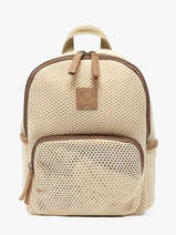 Rugzak Le voyage en panier Beige resille PM957