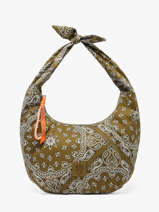 Sac Port� �paule Bandana Coton Le voyage en panier Vert bandana PM970