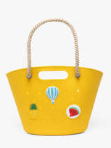 Schoudertas Tutti Frutti Le voyage en panier Geel tutti frutti PM986
